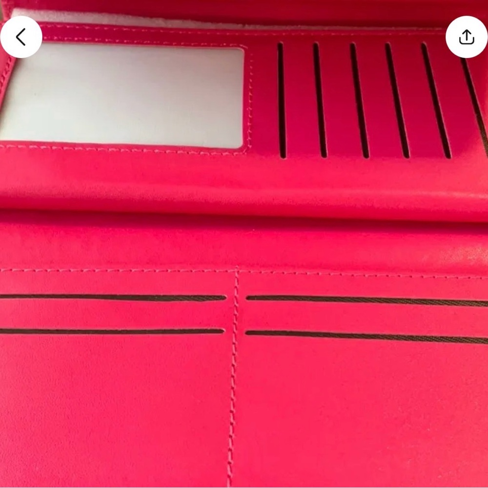Vibrant Pink Quilted Women's Clutch - Picture 2 of 2